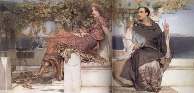 Alma-Tadema, Sir Lawrence The Conversion of Paula by Saint Jerome (mk23) oil painting image